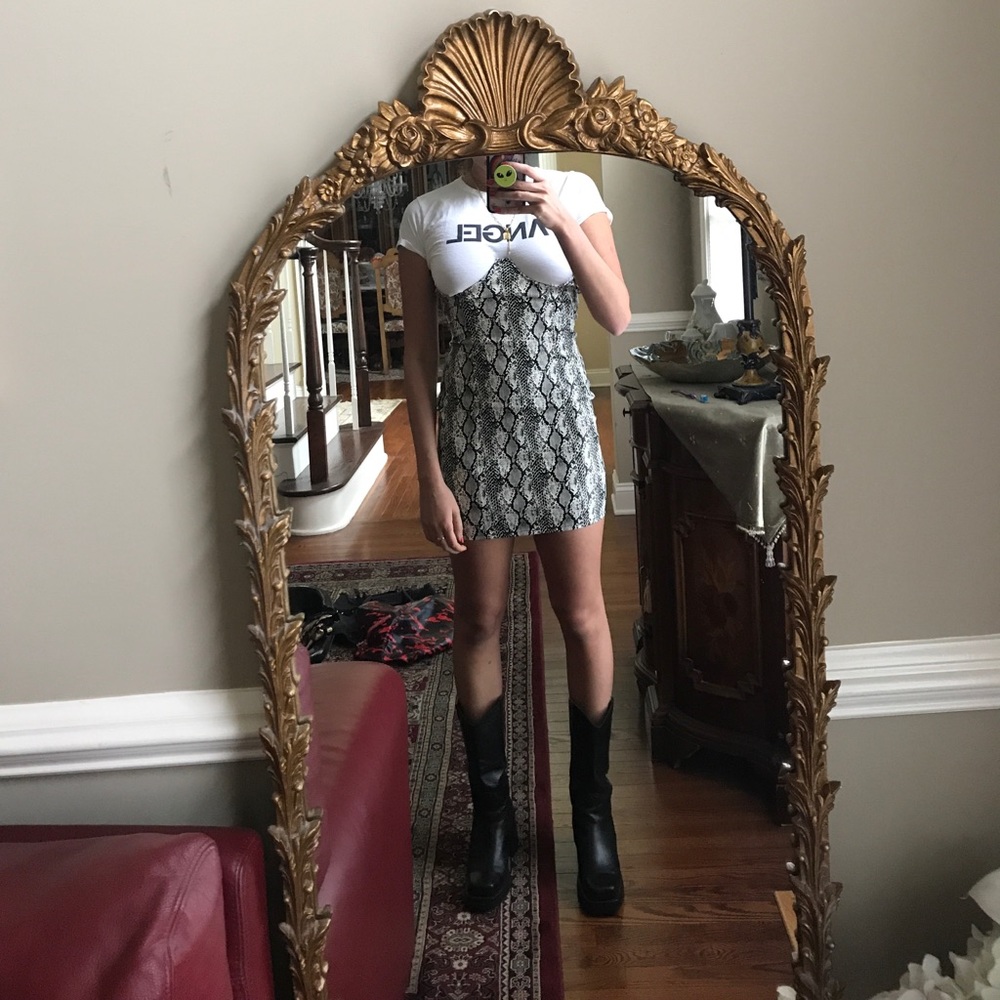 I AM GIA Snakeskin corset dress